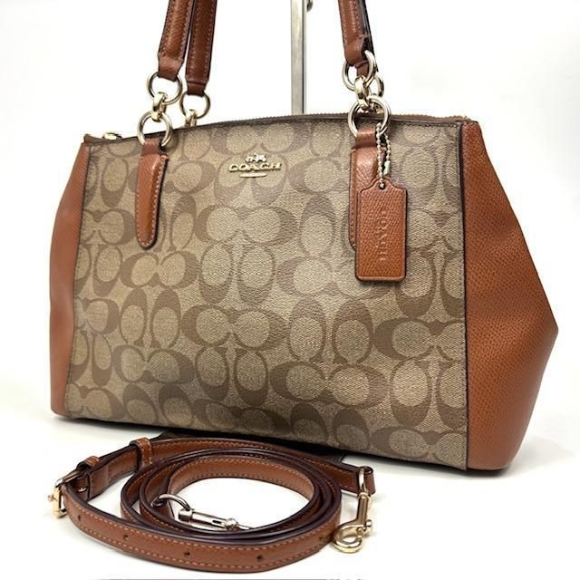 【★超目玉】 COACH コーチ F21626 大容量 ロゴチャーム 肩掛け ハンドバッグ バッグ