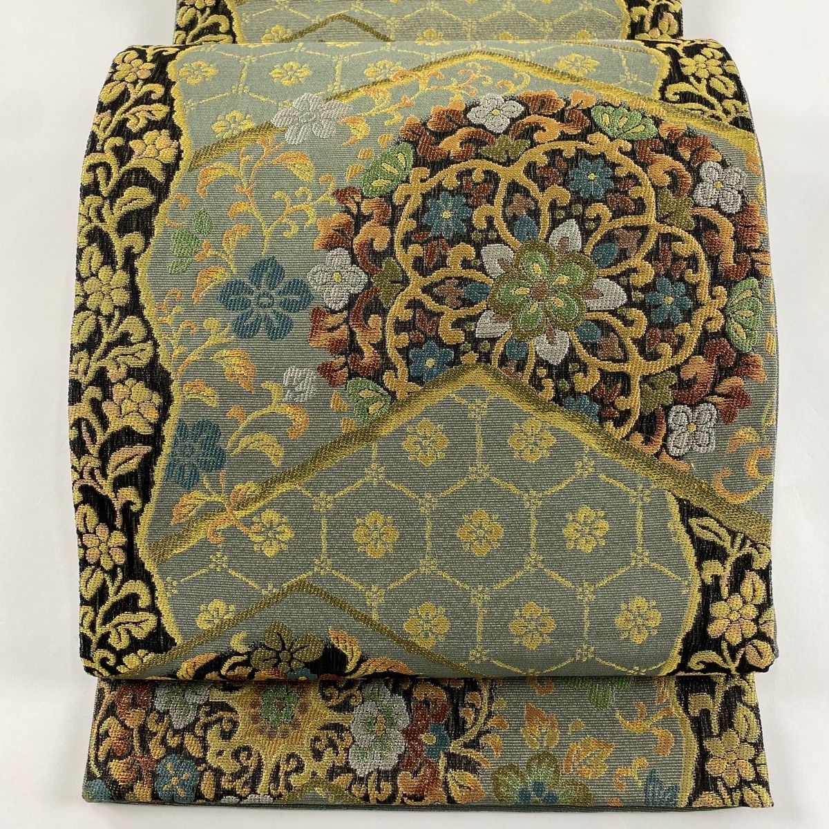 専用◼︎C1128高級袋帯 正絹 絵皿文 亀甲花菱文 テーブル