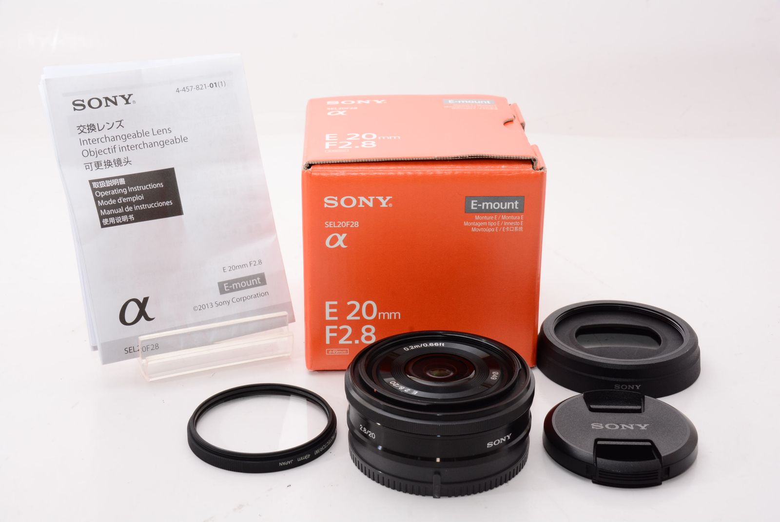 SONY　単焦点レンズ　E 20mm F2.8 SEL20F28 元箱あり