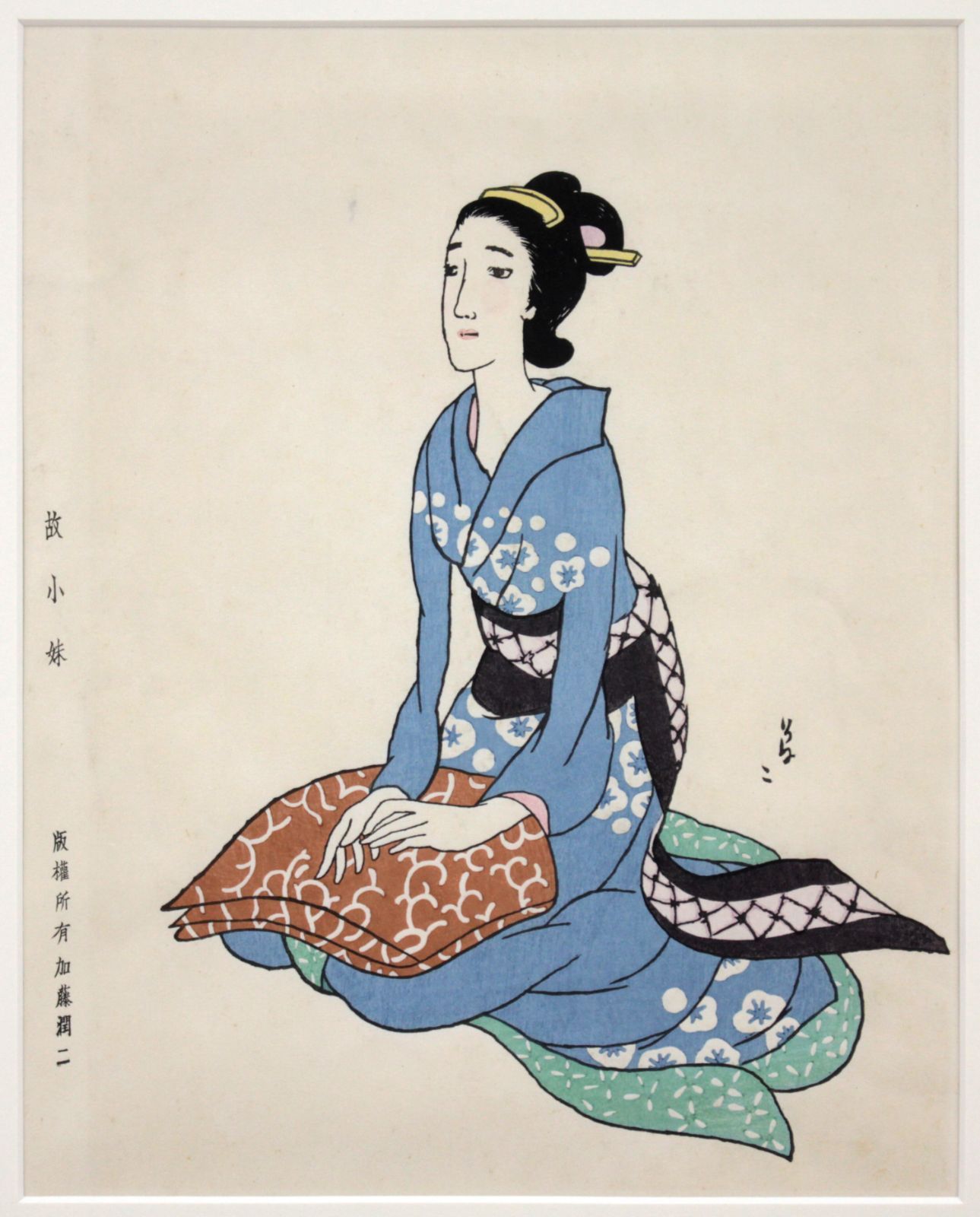 竹久夢二 「故小妹」 木版画 絵画 竹久夢二 「故小妹」 木版画 絵画 - メルカリ