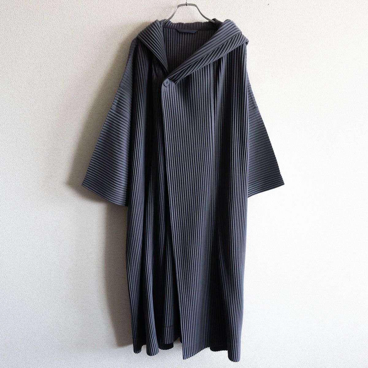 美品】 HOMME PLISSE ISSEY MIYAKE【プリーツ コート】1 グレー