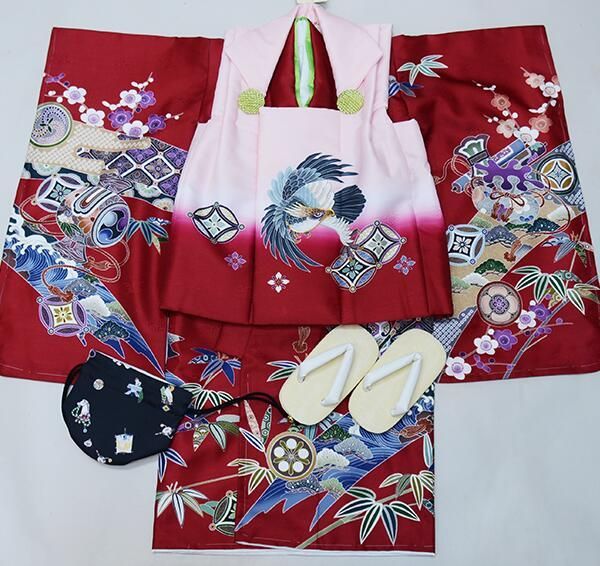 七五三 三歳 男児 被布着物フルセット 日本製 陽気な天使 祝着 男の子