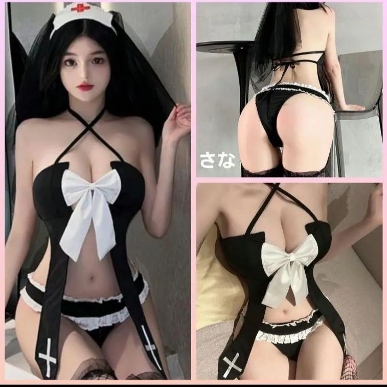 新品☆】エロセクシー♥️ゴシック修道女コスプレ シスター 十字架