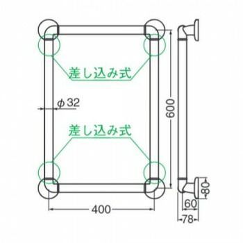どこでも手すりO形 ブラウン