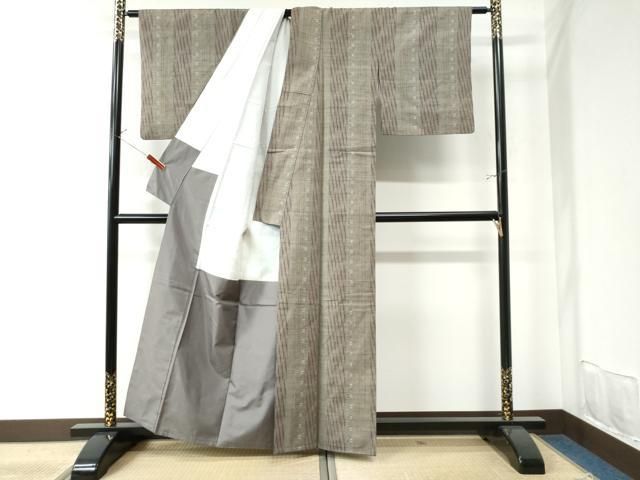 平和屋着物○上質な紬 吉祥間道 正絹 逸品 CAAU2748yc