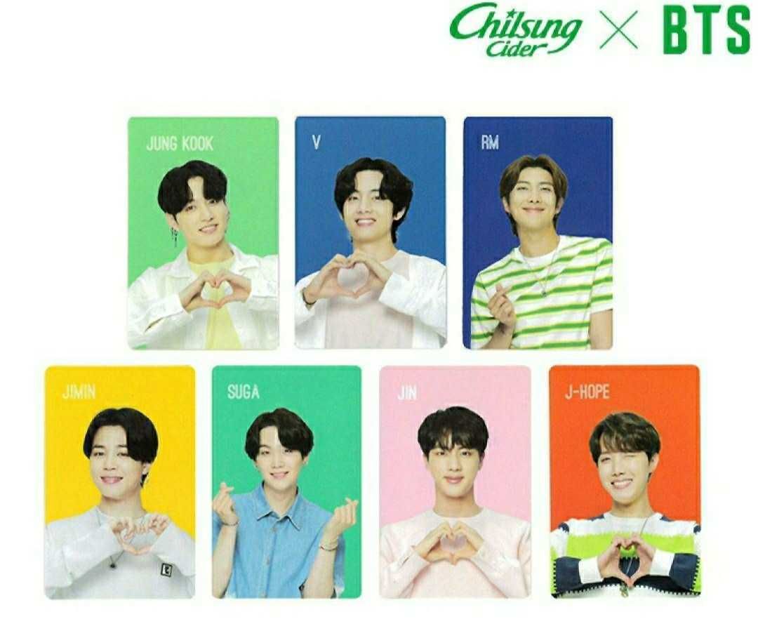 BTS×チルソンサイダー フォトカード 7枚フルセット 未開封 防弾
