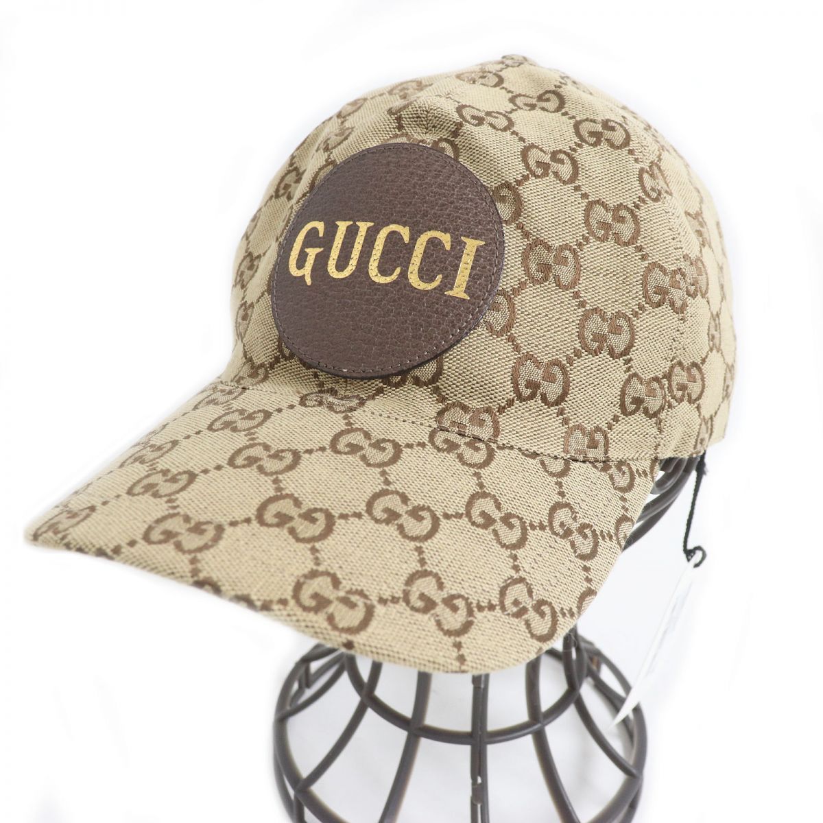 GUCCI グッチ GG キャンバス レザーベースボール キャップ - 通販