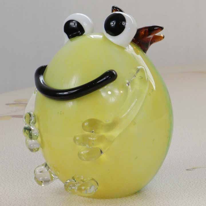 ガラスの置物 カエルM かえる 蛙 アンティーク オーナメント ガラス雑貨 メルカリShops