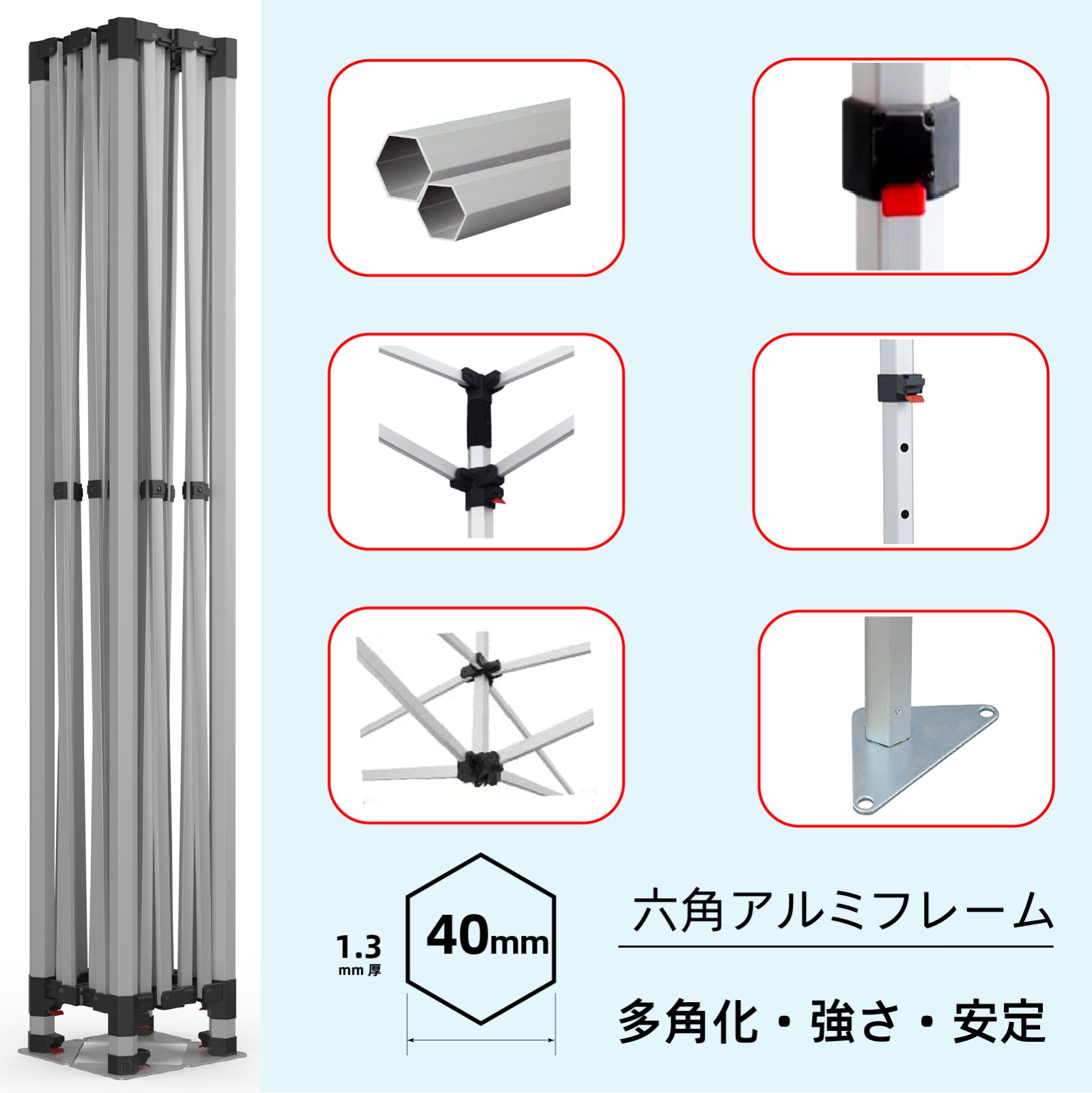 ホワイトタープテント　ワンタッチ　イベントテント 3m×3m 極厚天幕スチール Amazon | タープテント 3mx3m イベントテント 【スチール