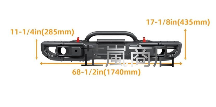 ジープ ワンギラー JL 用 2018- フロントバンパー FFCRYSTALESIA_COM