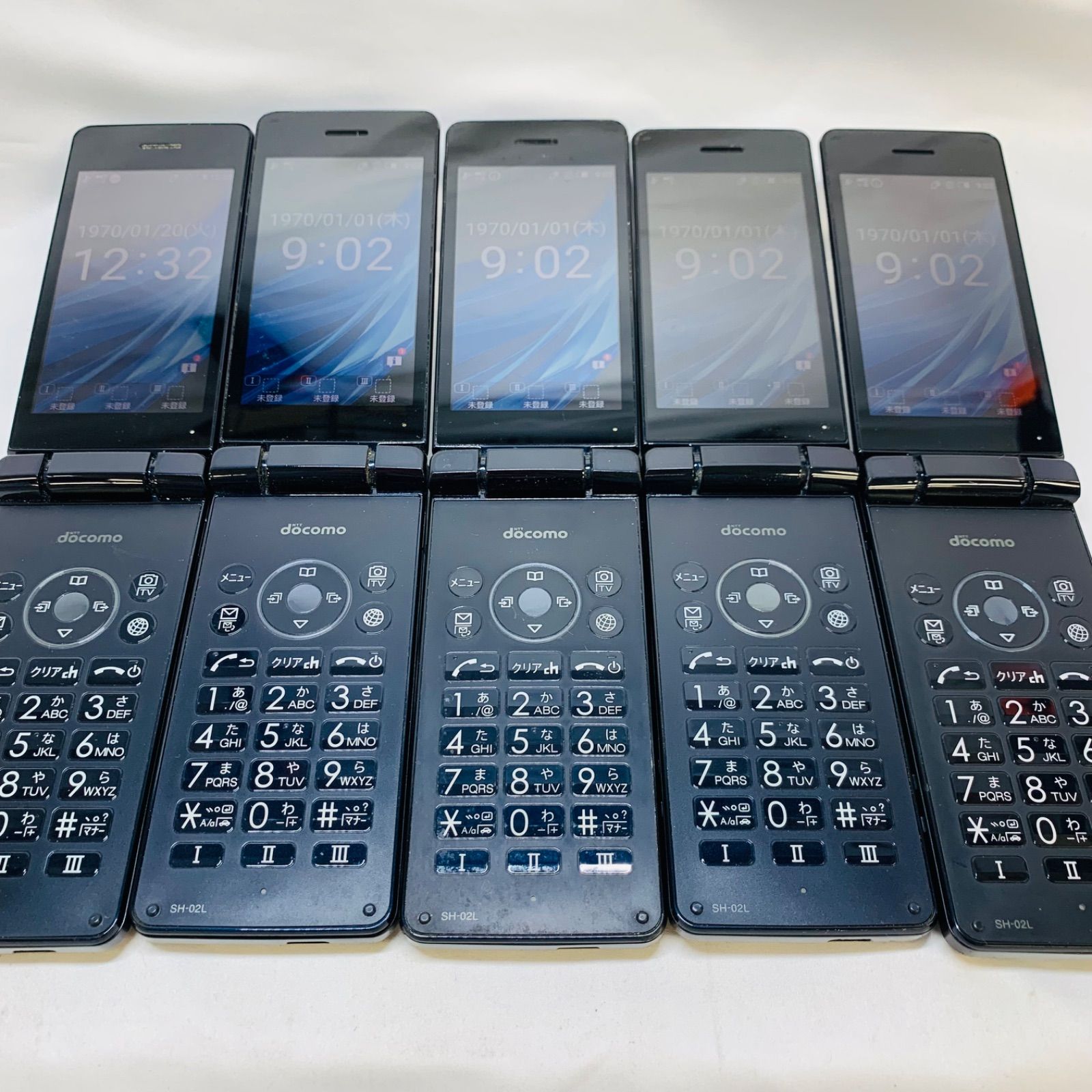 品 docomo AQUOSケータイ SH-02L ブラック ５台セット