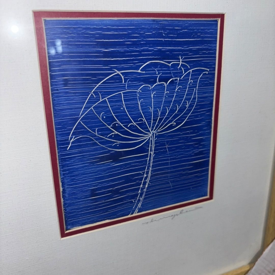 中国美術 絵画【花文】額装 壁掛 額 扁額 五彩 色絵 民国 中国