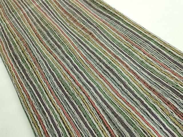 平和屋着物□極上 本場筑前博多織 草木染 手織工房 染匠：小森久 両面  