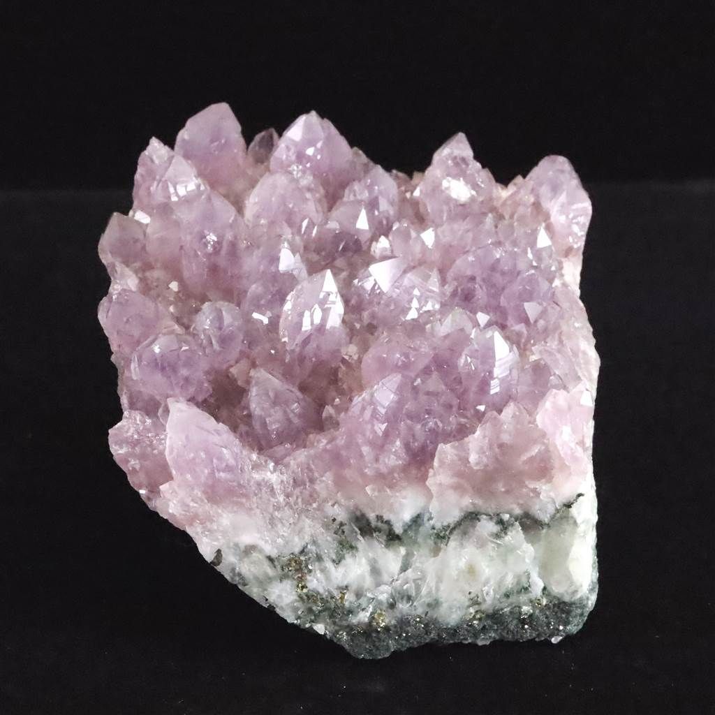 秋田県 尾去沢鉱山 紫水晶 アメジスト クラスター 398g 【榎本通商