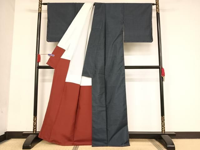 平和屋着物○本場村山大島紬 亀甲絣 正絹 逸品 未使用 AABA5061np