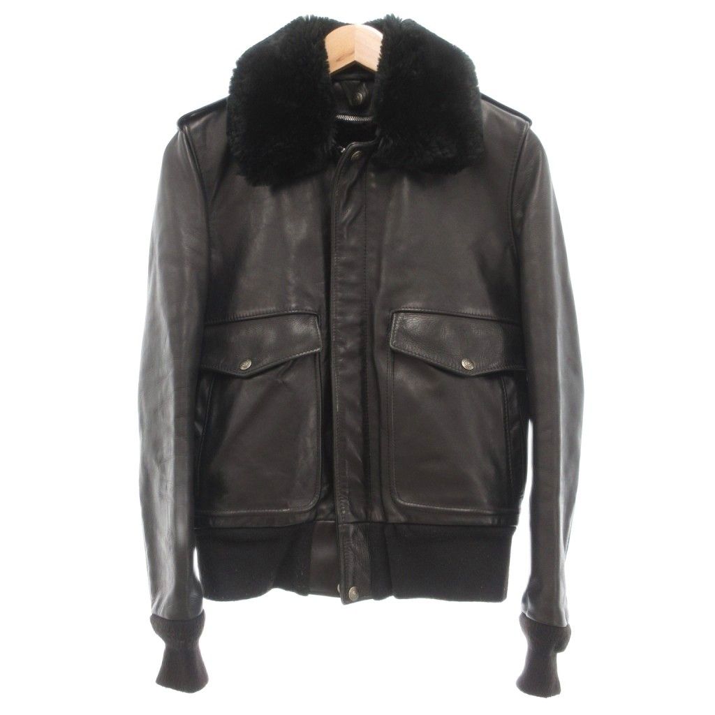 ショット SCHOTT 174US LEATHER JACKET ボンバージャケット レザージャケット シングルライダース 牛革 36 黒 ブラック |UO