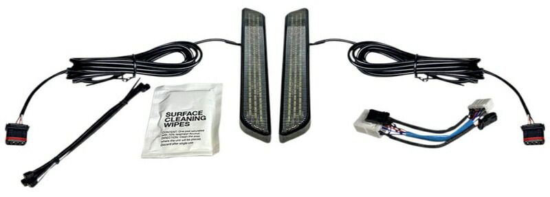 LED フロントフォークライト スモークレンズ ブラックハウジング 1997〜13年ツーリング 1999〜03年スポーツスター 1999〜17年ダイナ BRIGHTFACE_UK