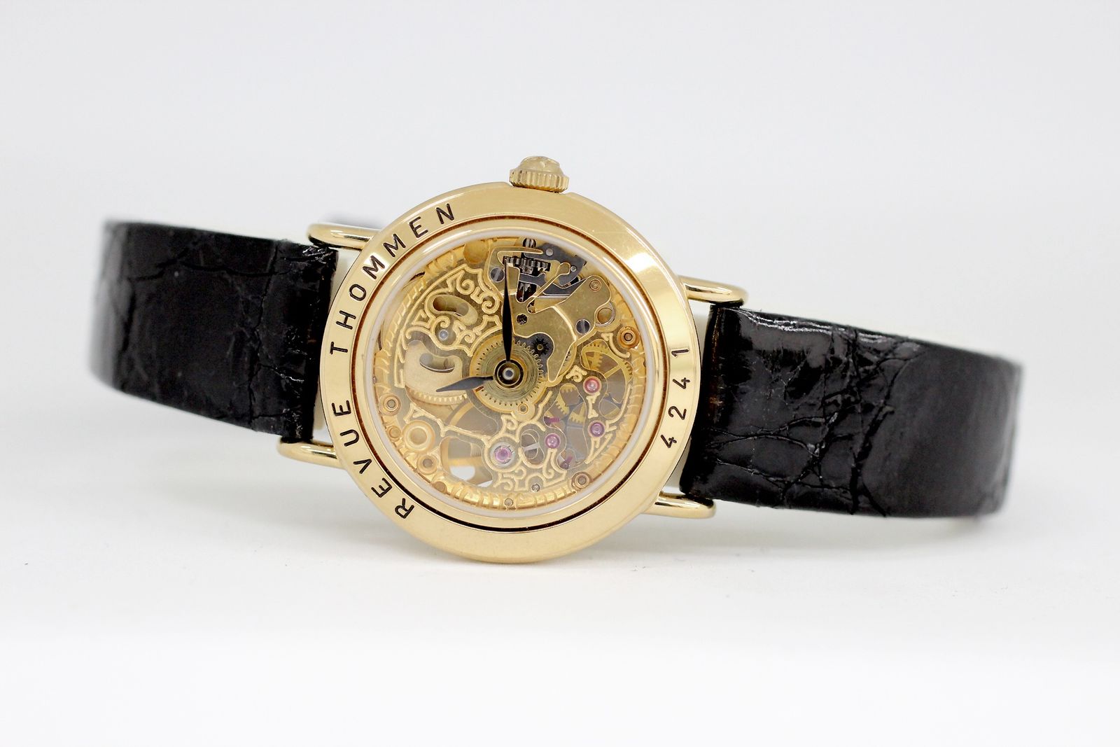 REVUE THOMMEN レビュートーメン レディース フルスケルトン 手巻きウォッチ 腕時計 4241