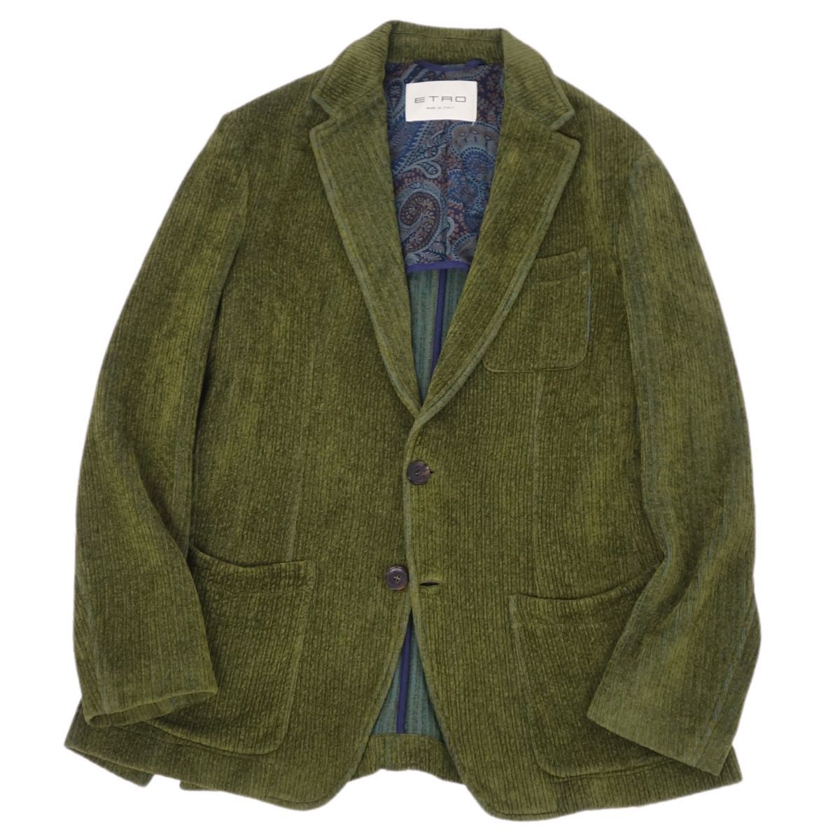 極美品 エトロ ETRO ジャケット テーラードジャケット コーデュロイ 裏