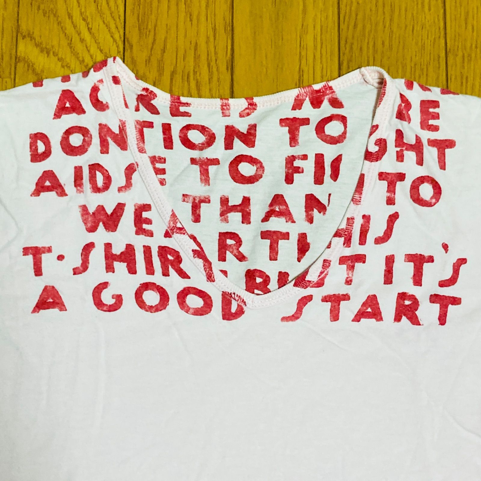 マルタンマルジェラ   エイズT  S ピンク×レッド Maison Margiela（旧Maison Martin Margiela） - maison margiela