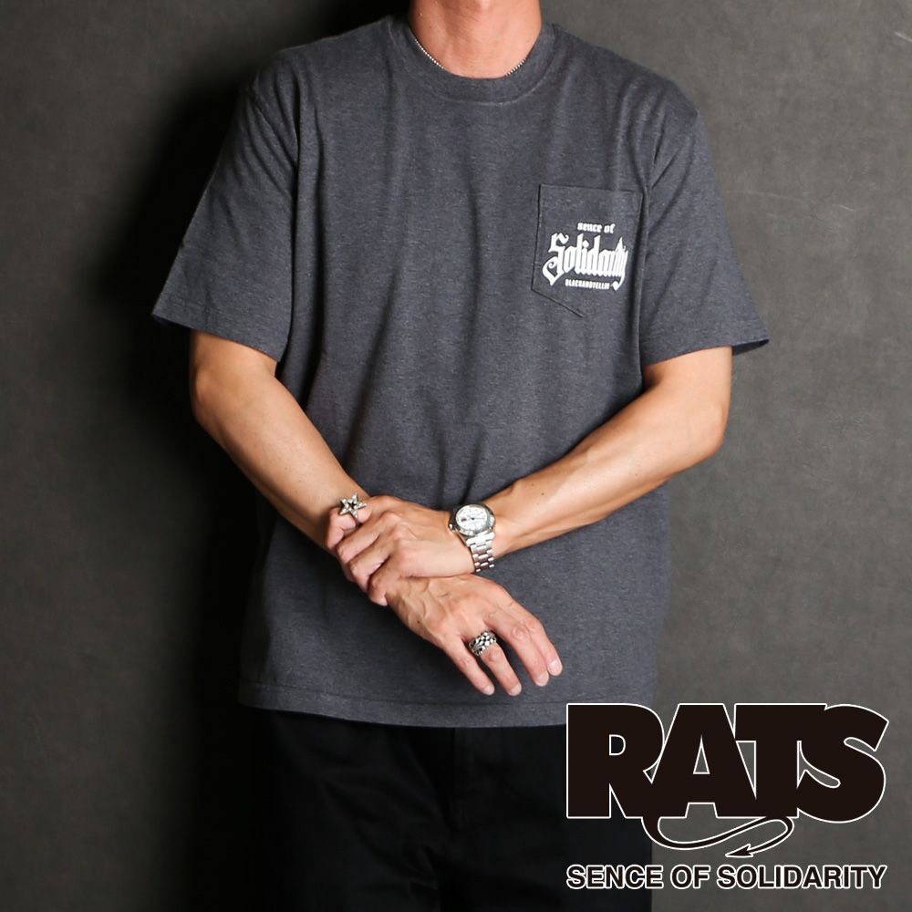 【RATS/ラッツ】SOLIDARITY POCKET TEE - CHARCOAL / Tシャツ / 24'RTC-0502【メンズ】【送料無料】