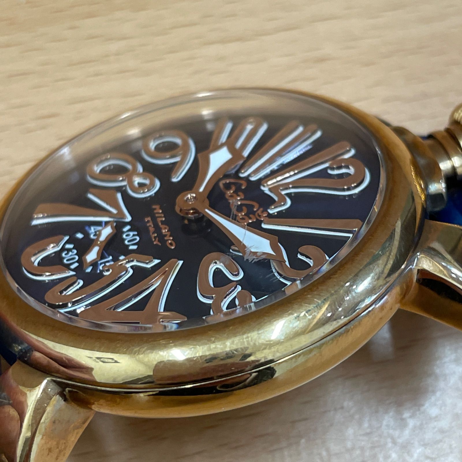 □ガガミラノ【GaGa MILANO】 マヌアーレ48 手巻き 稼働品 A25-606