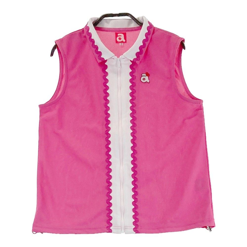 サイズ：36 ARCHIVIO アルチビオ 襟付 ジップベスト ピンク系