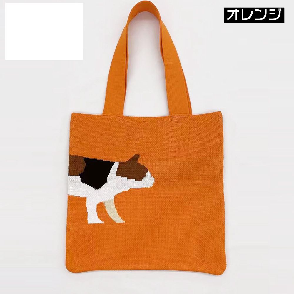 IVKO トートバッグ　ニット　オレンジ　花柄　毛糸　旅行　大型 楽天市場】【楽天スーパーSALE】トートバッグ バッグ 花柄