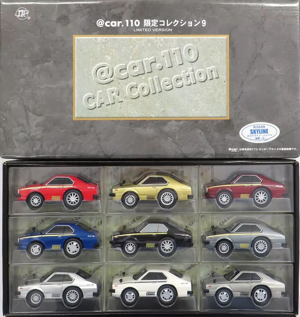 A34 @car.110 限定コレクション9 2点セット 中古】ミニカー NISSAN SKYLINE ジャパン/後期B(9台セット) 「＠car