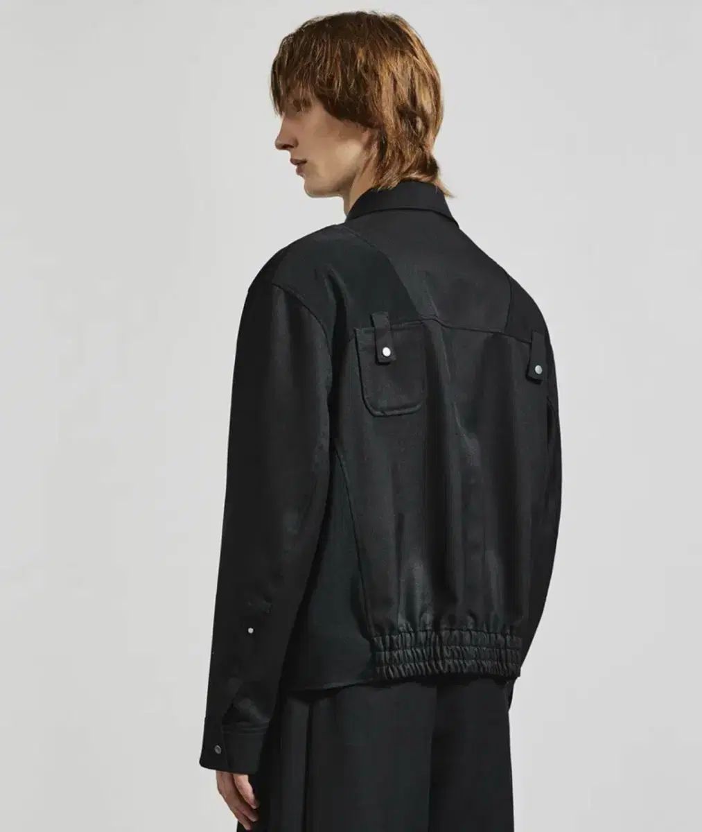 48 LMOOD エルムード た ウール テクニカル ブルゾン ジャケット 黒