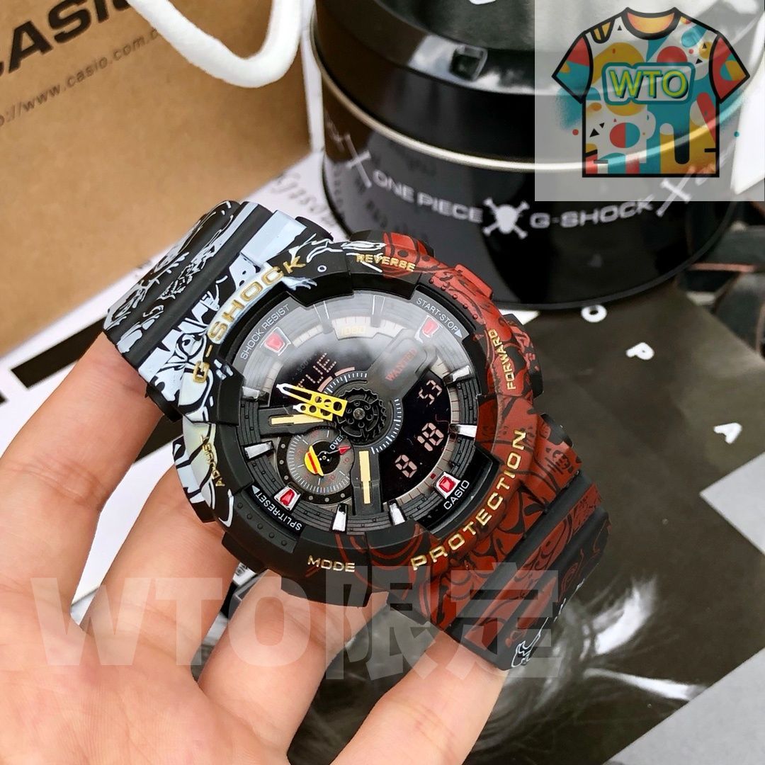 新品未使用　g-shock ワンピース　コラボ　カシオ カシオ G-SHOCK ワンピースコラボ GA-110JOP-1A4JR ブラック