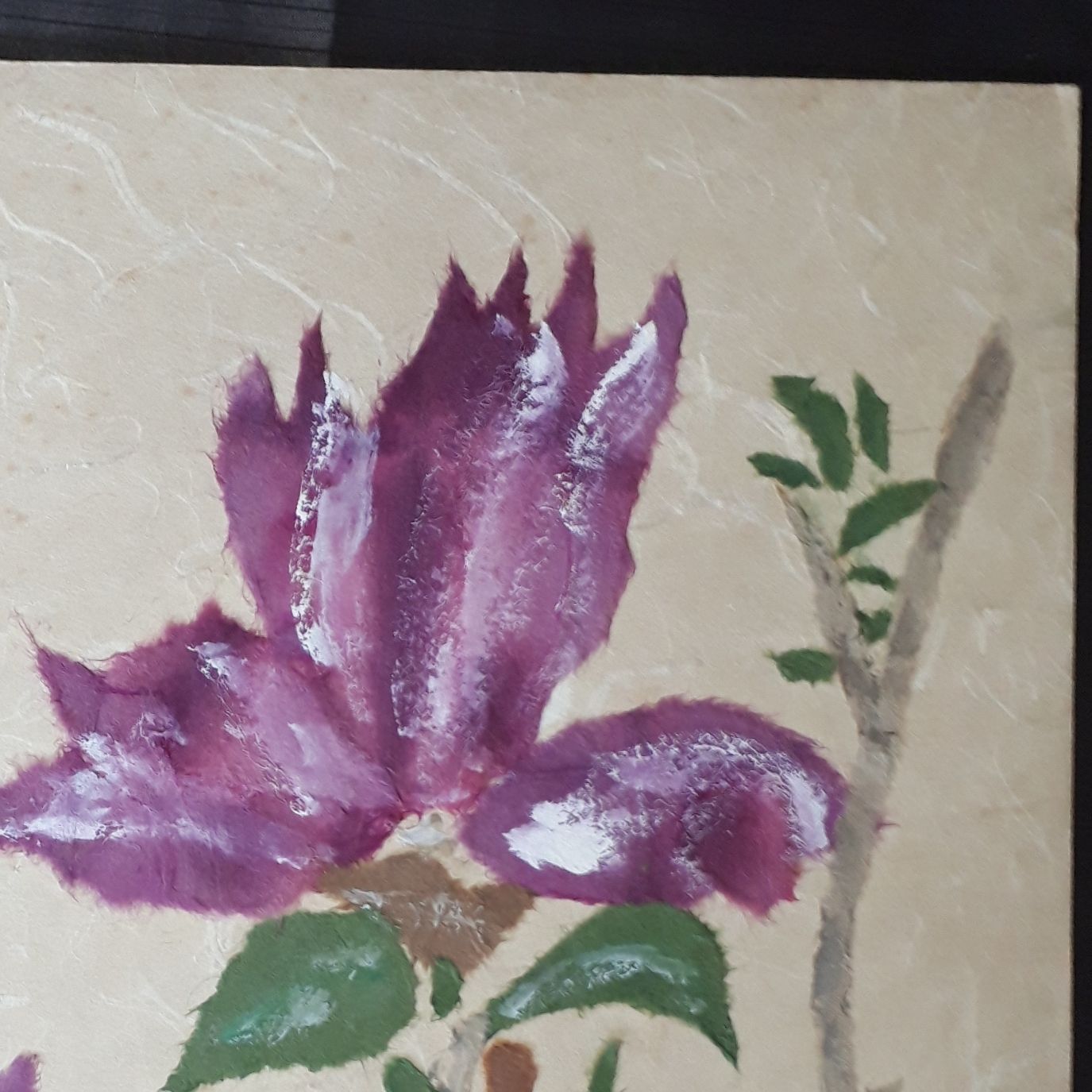 色紙アート ちぎり絵 花 花図 フラワー 美術品 貼り絵