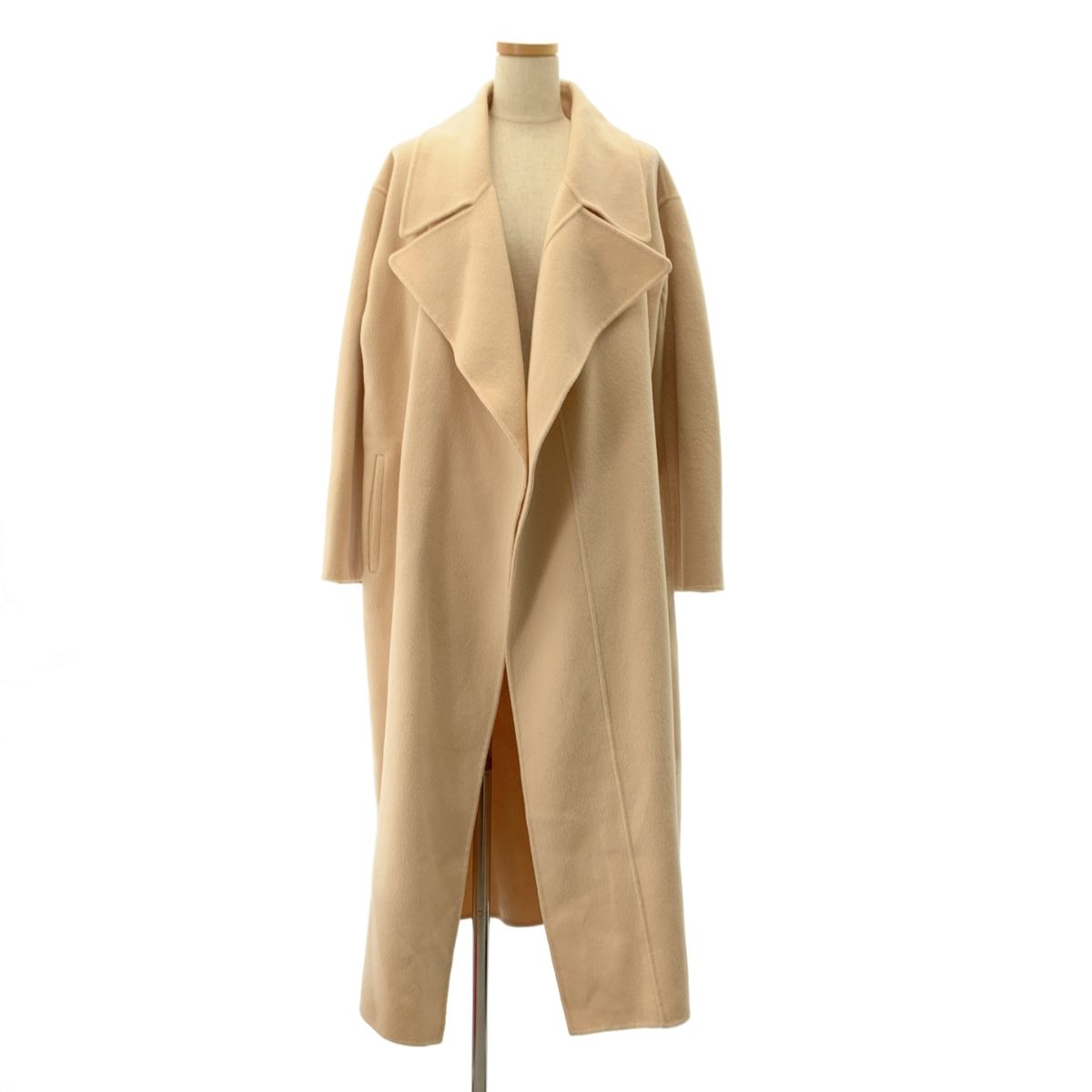 None Wool beaver rever wafuku coat ロング コート 34 ベージュ レディース