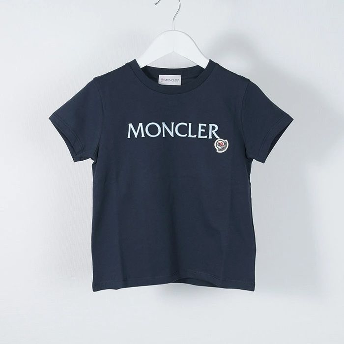 MONCLER Tシャツ ネイビー モンクレール キッズ 8Y 100cm キッズ服