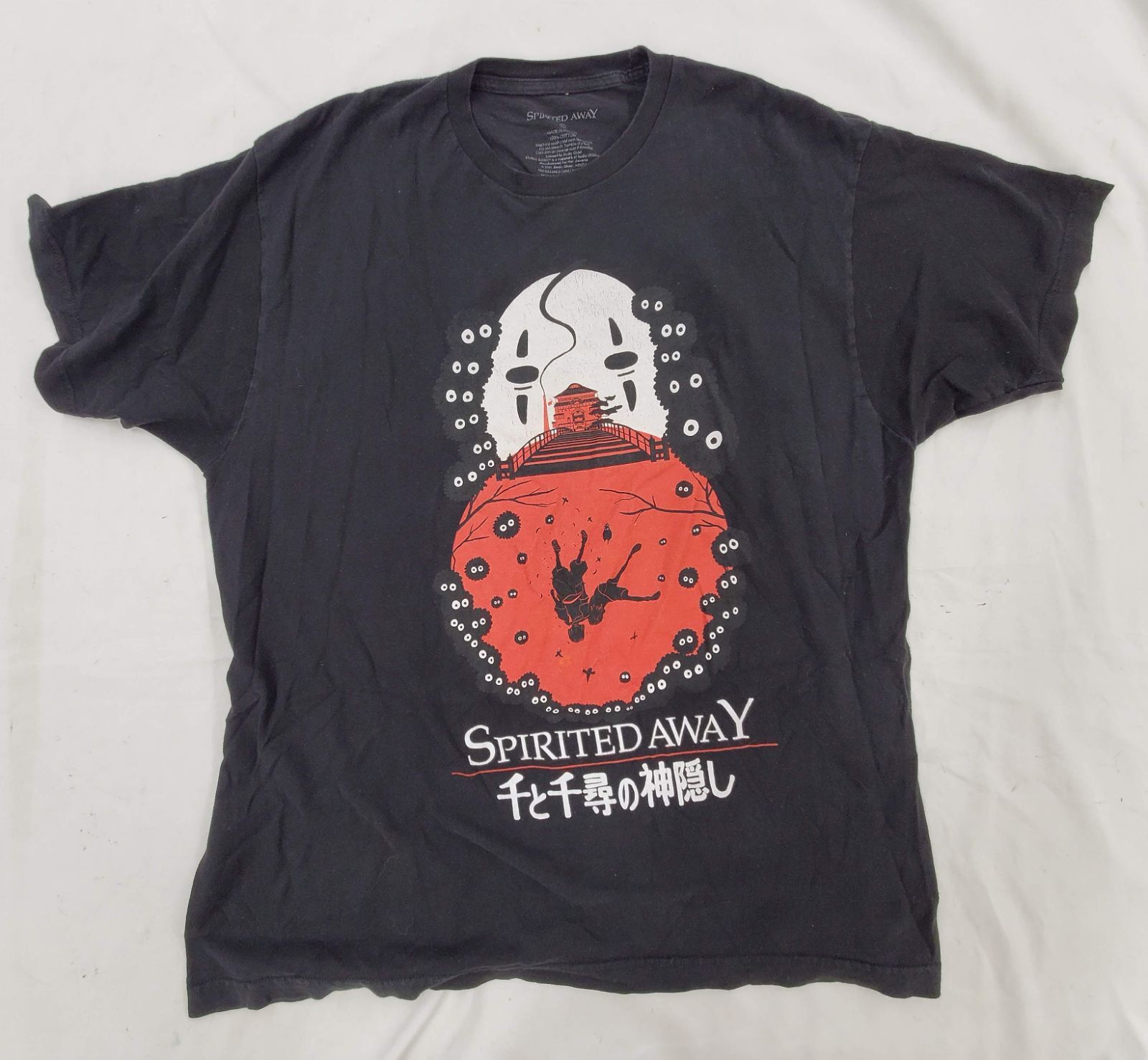 千と千尋の神隠し Tシャツ ブラック ジブリ - 【入手困難】千と千尋の神隠し Tシャツ スタジオジブリ