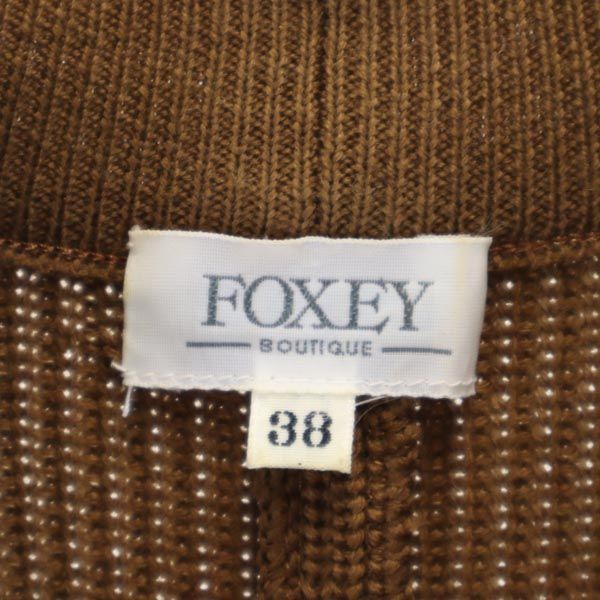 FOXEY フォクシー ニットワンピース ブラウン レディース FOXEY - Foxey ノースリーブニットワンピース 40 ブラウンの通販 by