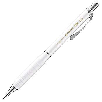 【中古】【非常に良い】ぺんてる シャープペンシル オレンズラバーグリップ付き XPP602G-W ホワイト軸 0.2mm w17b8b5