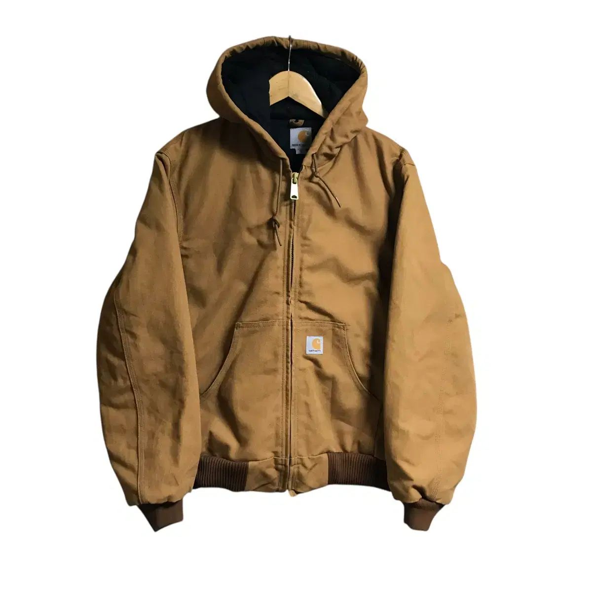 状態超良好！　Carharrt アクティブジャケット　ダークブラウン　革タグ 雰囲気系 Carhartt カーハート アクティブジャケット ダーク