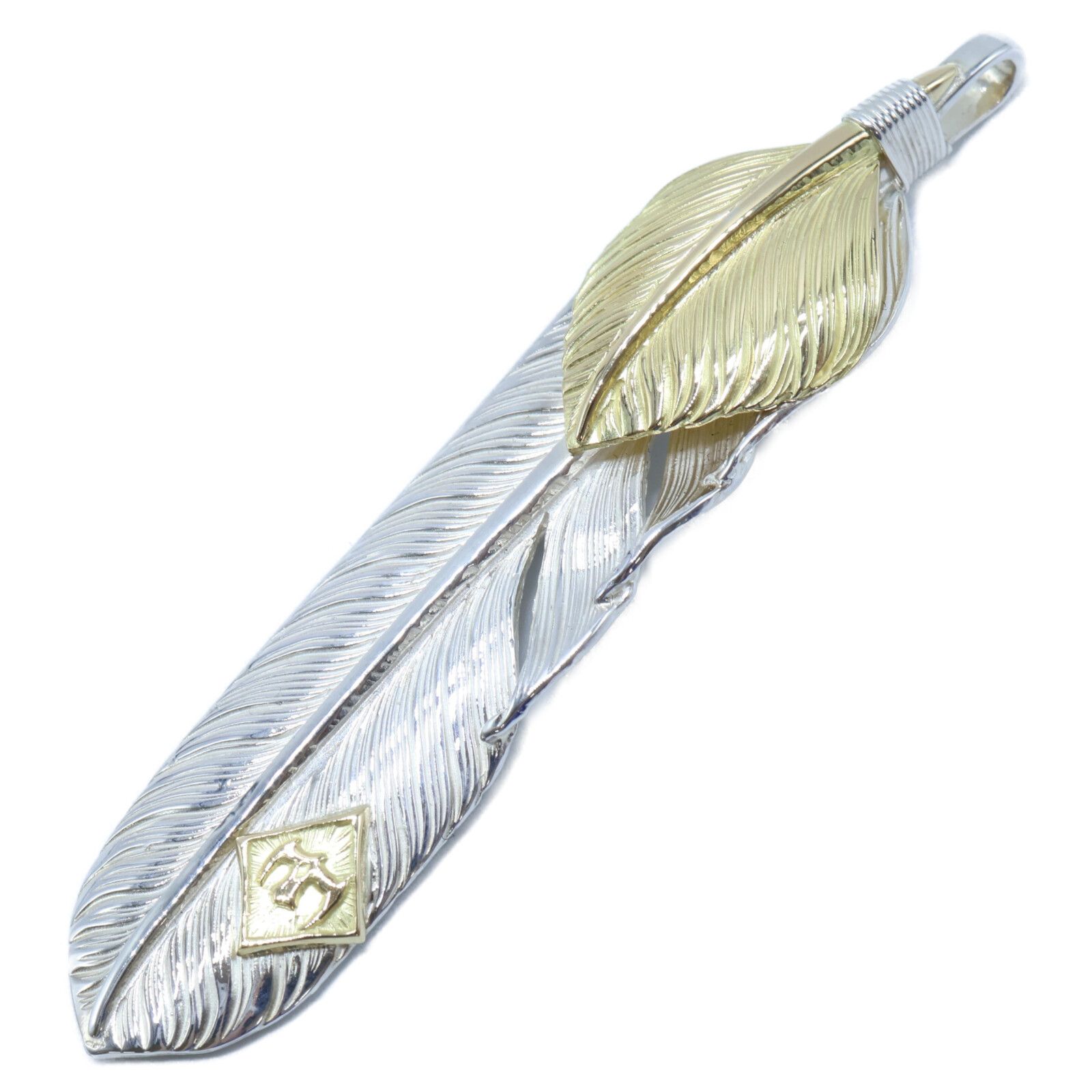 鷲見太郎　フライトフェザー 楽天市場】鷲見太郎 Taro Washimi フェザーペンダント L