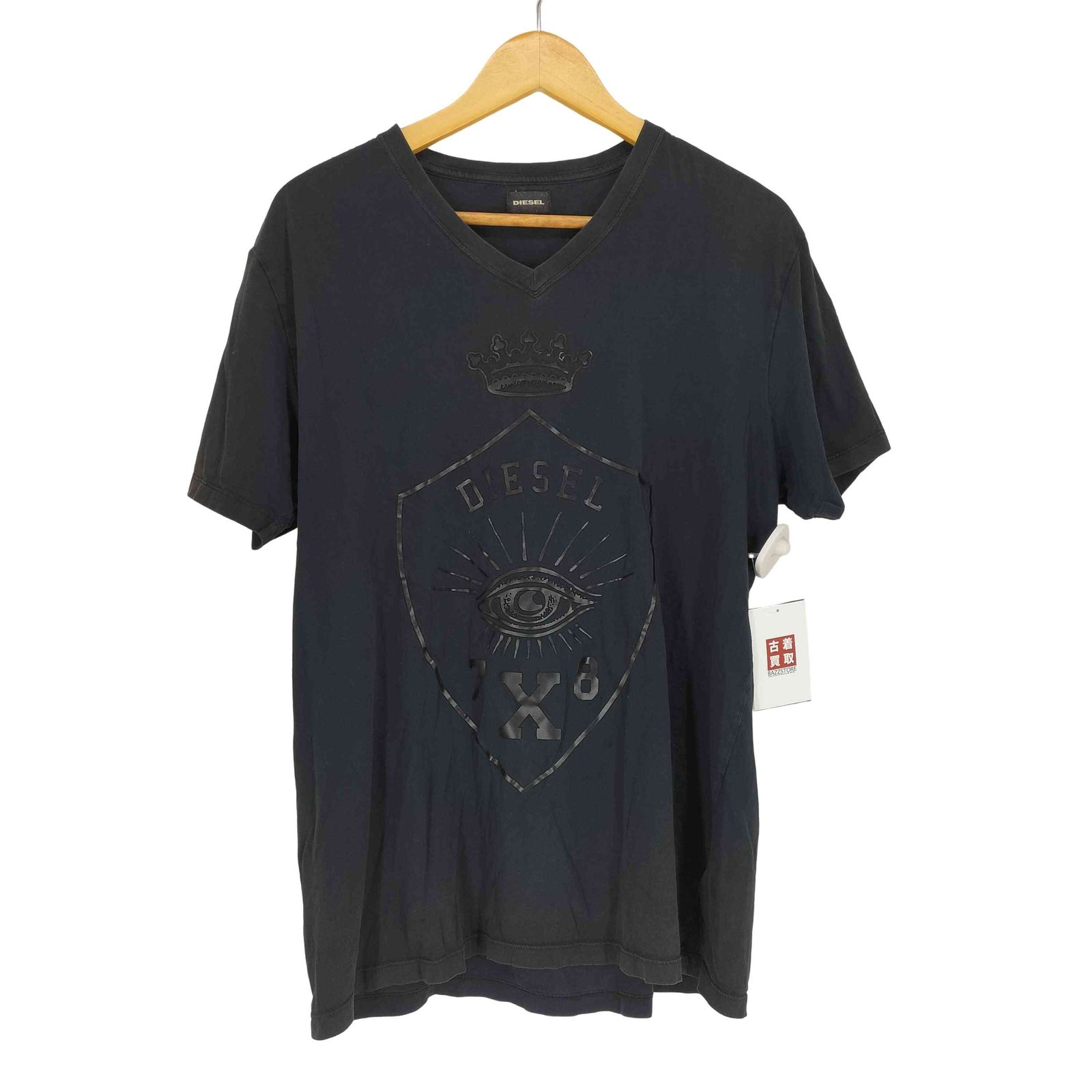diesel Tシャツvネック　y2k ディーゼル DIESEL フロントプリントVネックTシャツ Y2K メンズ