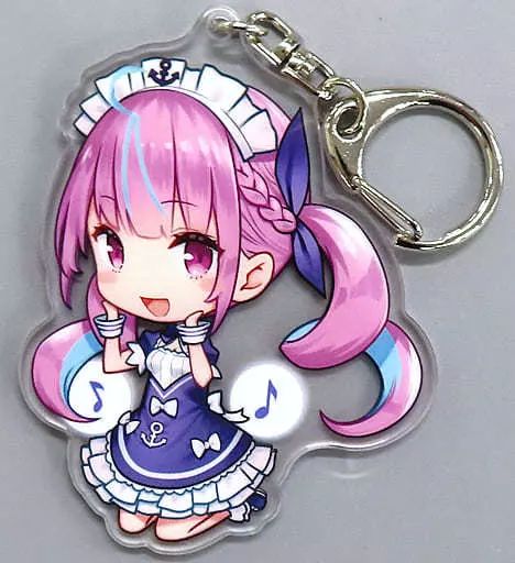 中古】雑貨 [単品] 湊あくあ リバーシブルアクリルキーホルダー