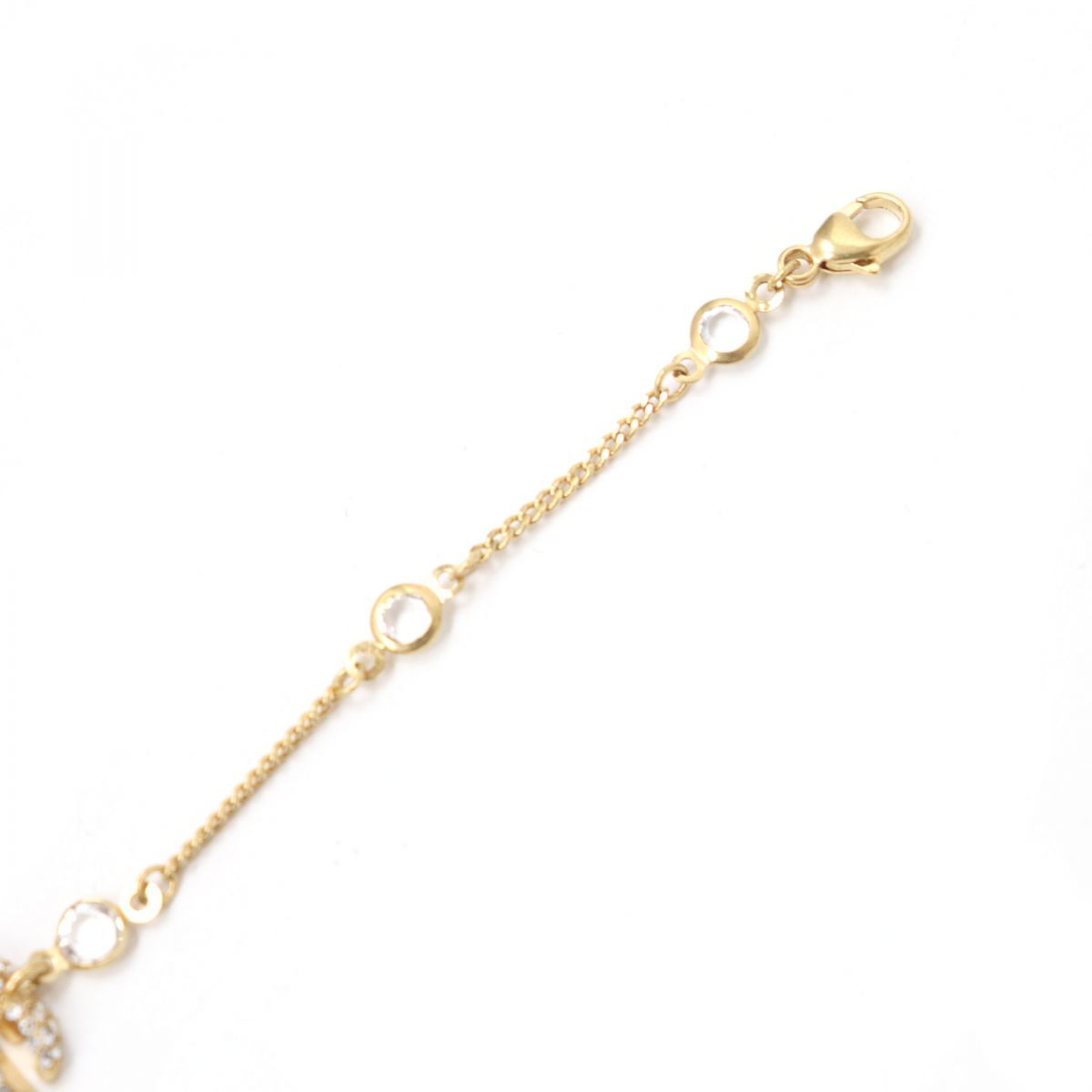 美品☆GUCCI グッチ 645623 ダブルG クリスタルストーン・キー/鍵付き 