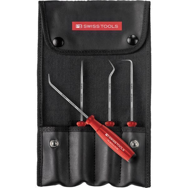 PB SWISS TOOLS ピービースイスツールズ 4本組 スイスグリップタイプ ピックツールセット ロールケース付 8681.SET