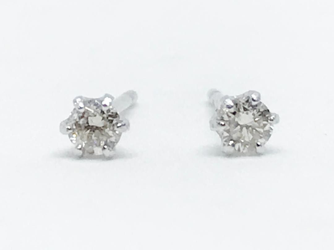 CUKE｜クーキ Pt x Diamond プラチナ ダイヤモンド スタッドピアス 