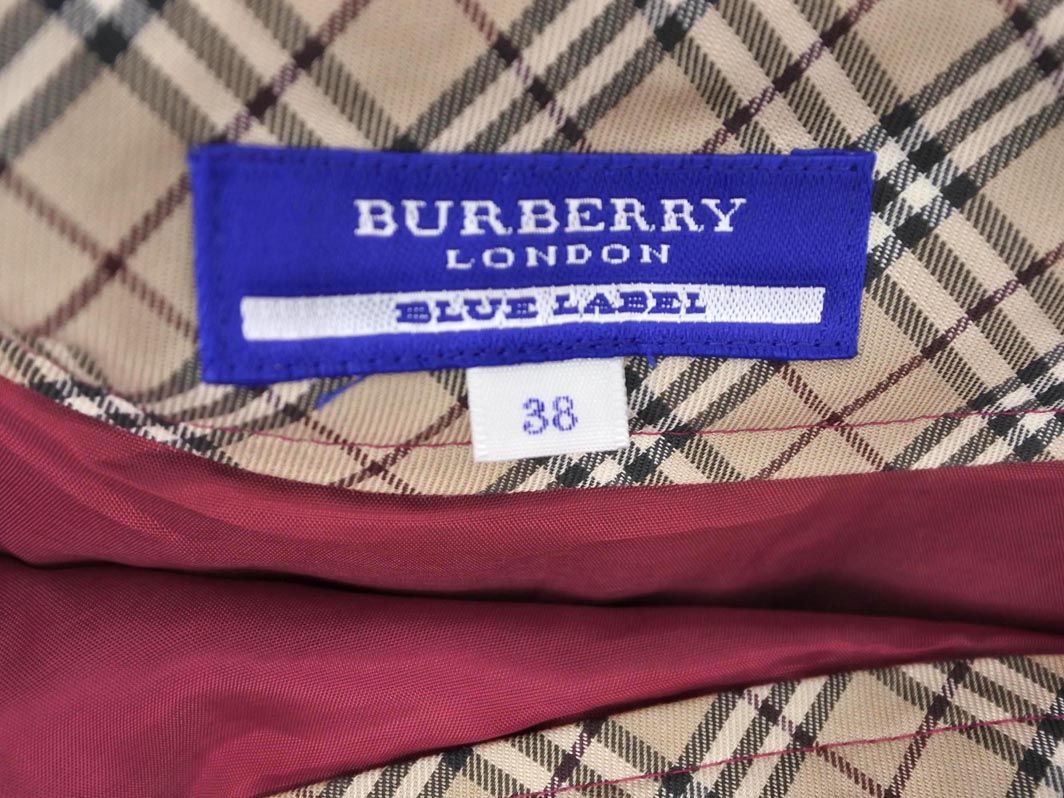 BURBERRY ブルーレーベル ラップ スカート フレア 2着セット 36 BURBERRY バーバリー BLUE LABEL ブルーレーベル ウエストリボン