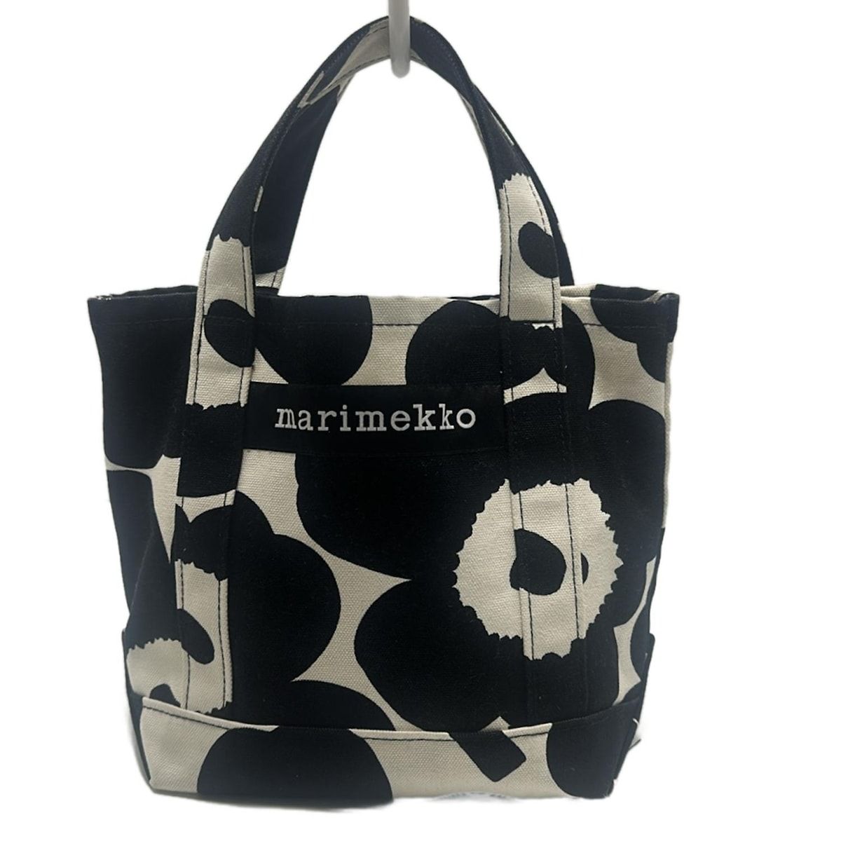 marimekko(マリメッコ) トートバッグ - 白×黒 ウニッコ - メルカリ