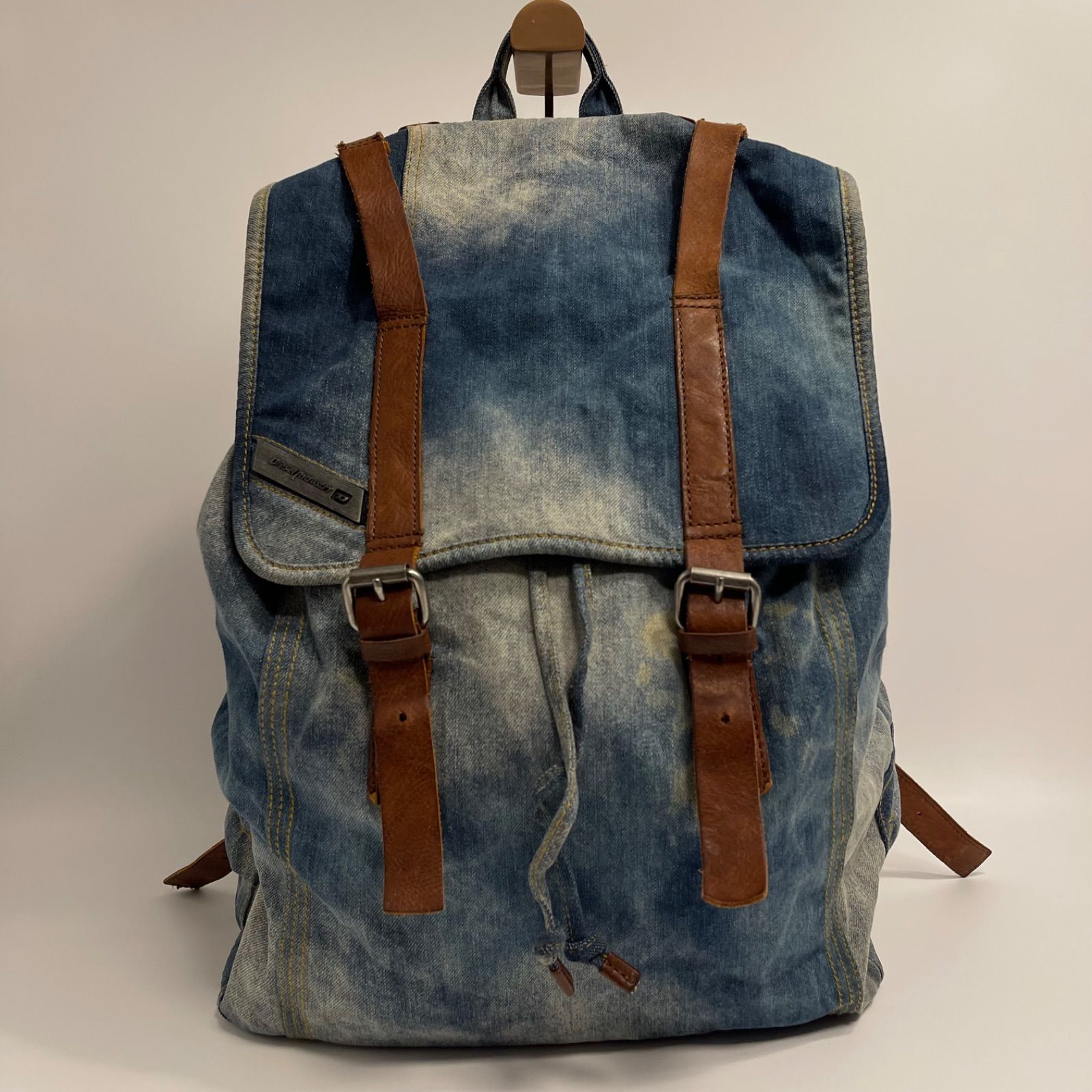 ✨DIESEL ディーゼル デニム リュック ビンテージ風 大容量 A3収納可能 