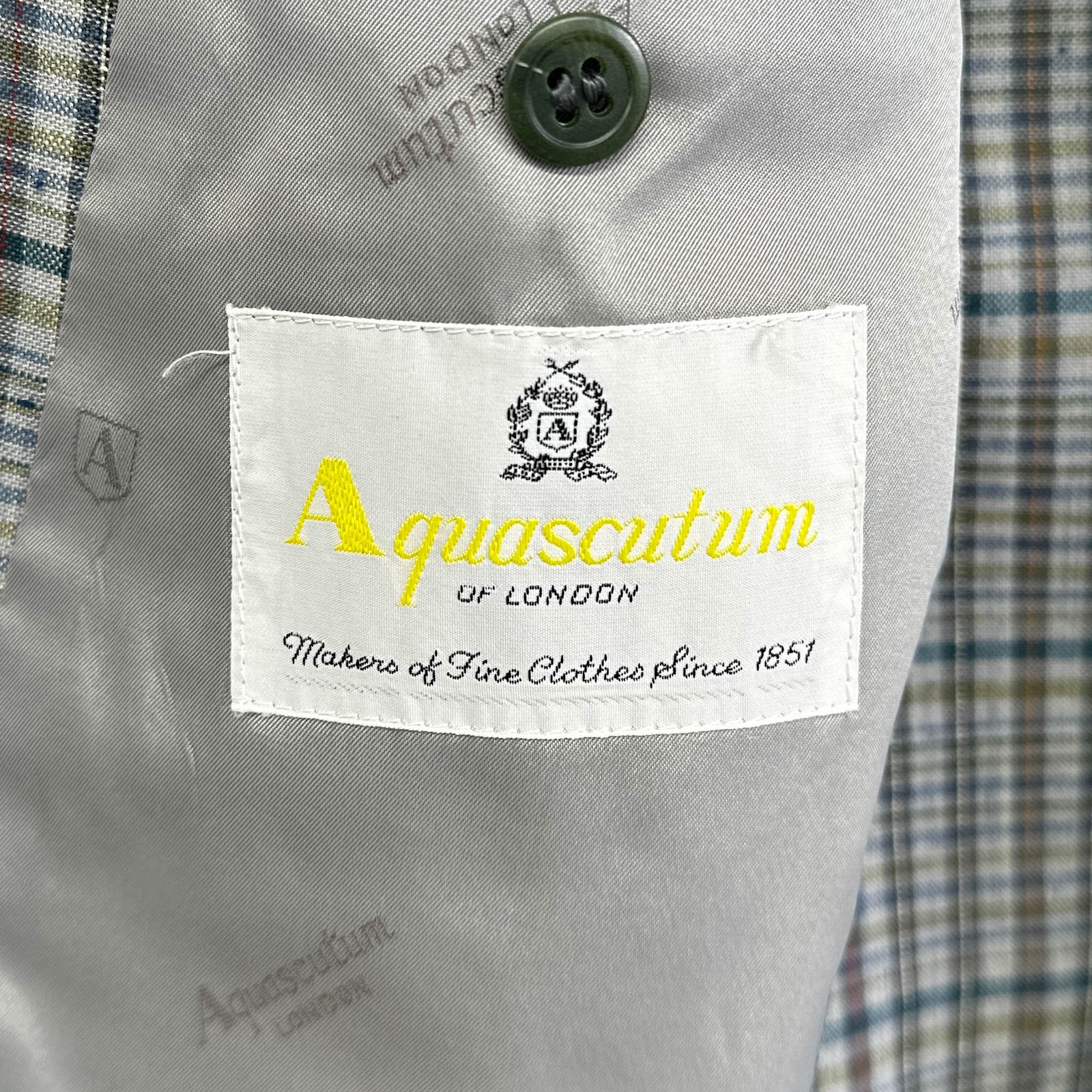 Aquascutum アクアスキュータム テーラードジャケット チェック柄