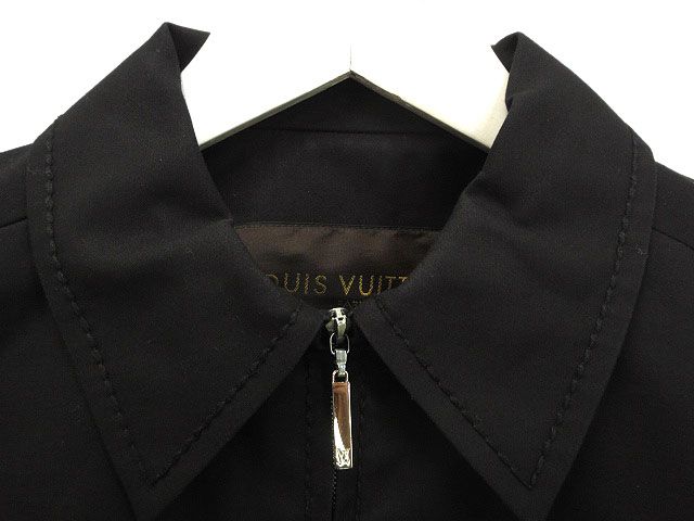 Louis Vuitton モノグラム ブラックジャケット 36 ルイヴィトン レザー
