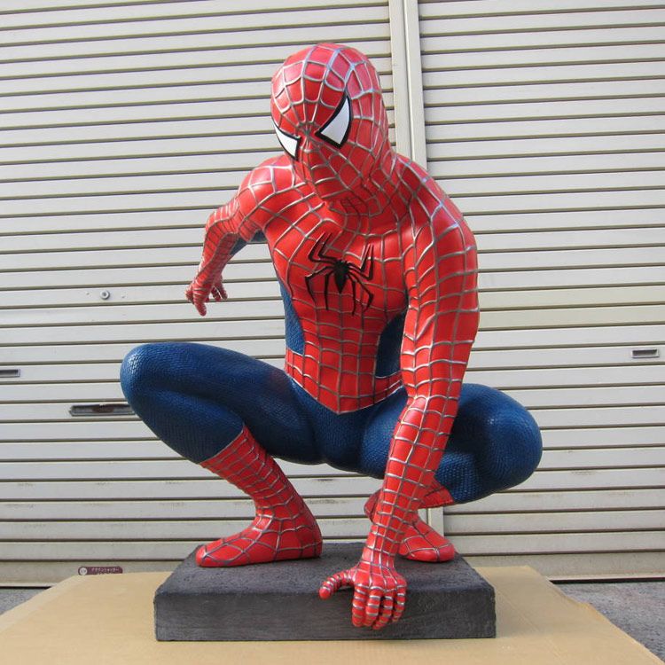 等身大フィギュア スパイダーマン しゃがみ・台座付き 高さ121cm FRP製 SPIDERMAN アメキャラ アメリカ雑貨 - メルカリ